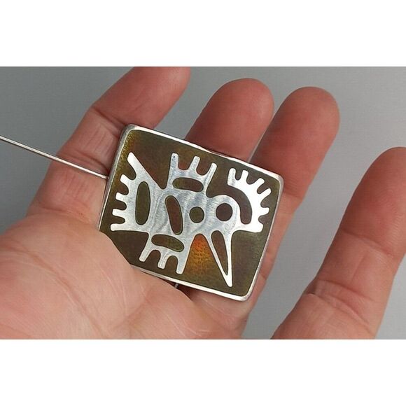 David Andersen Rare brooch DA Norway Scandinavian design enamel pin jewelry - Picture 2 of 7